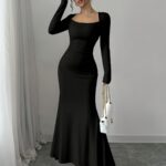 Rochie Lunga Leslie Neagra - imagine 6