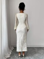 Rochie Lunga Amena Alba - imagine 2