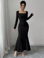 Rochie Lunga Leslie Neagra - imagine 5