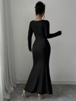 Rochie Lunga Leslie Neagra - imagine 2