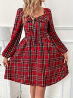 Rochie Scurta Viora Rosie cu Print Geometric - imagine 6