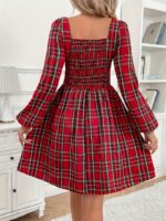 Rochie Scurta Viora Rosie cu Print Geometric - imagine 2