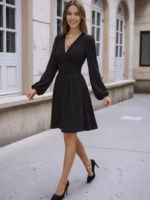 Rochie Scurta Gizela Neagra - imagine 4