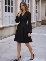 Rochie Scurta Gizela Neagra - imagine 3