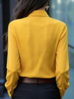 Camasa Dama Merlo Galbena cu Funda Neagra - imagine 2