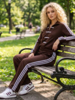 Compleu format din bluza cu fermoar si pantalon Alexandra Maro - imagine 2