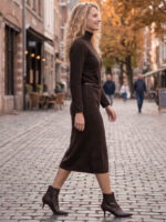Rochie Midi Tricotata Erlanda Maro - imagine 4