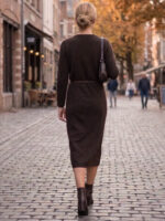 Rochie Midi Tricotata Erlanda Maro - imagine 2